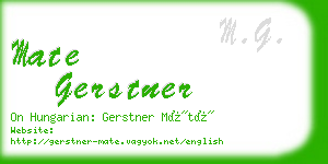 mate gerstner business card